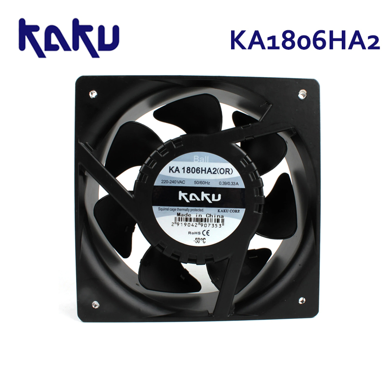 New KAKU cooling fan KA1806HA2 220V 0.39A 18065 axial flow fan with complete specifications and models