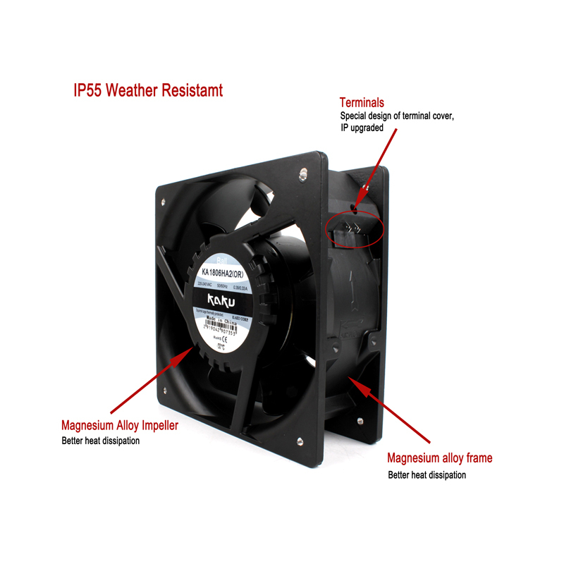 New KAKU cooling fan KA1806HA2 220V 0.39A 18065 axial flow fan with complete specifications and models