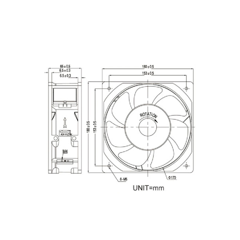 New KAKU cooling fan KA1806HA2 220V 0.39A 18065 axial flow fan with complete specifications and models