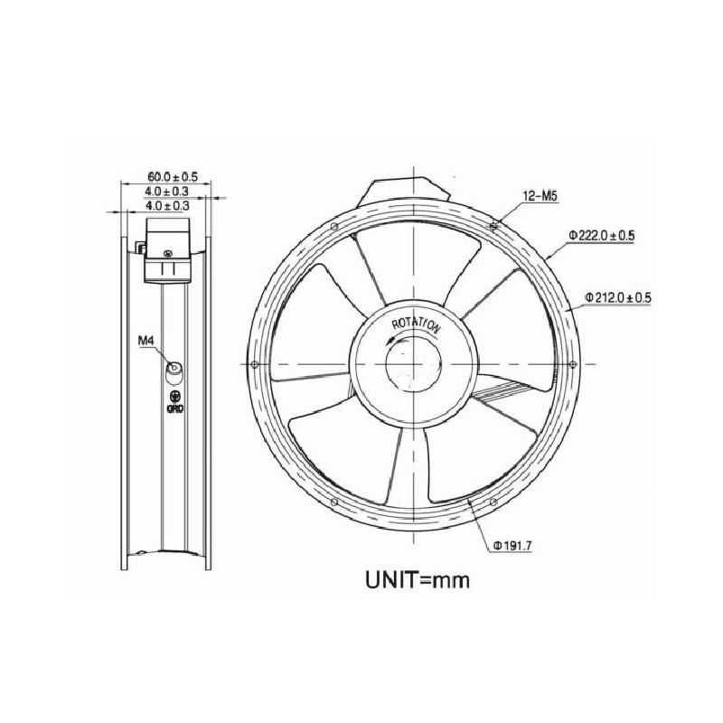 Industrial cooling fan fan 110-120V 0.35/0.43A Kaku cabinet fan 110V cooling fan KA2206HA1 factory direct sales