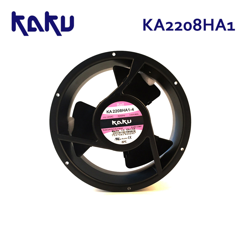 KA2208HA1-4 genuine KAKU 110V 0.63A ball bearing three leaf axial flow fan manufacturer direct sales