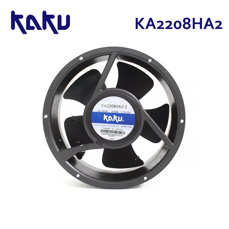 KAKU KA2208HA2-2 AC220V 22080 five leaf all metal fan with waterproof rating of IP55 axial flow fan available for immediate shipment