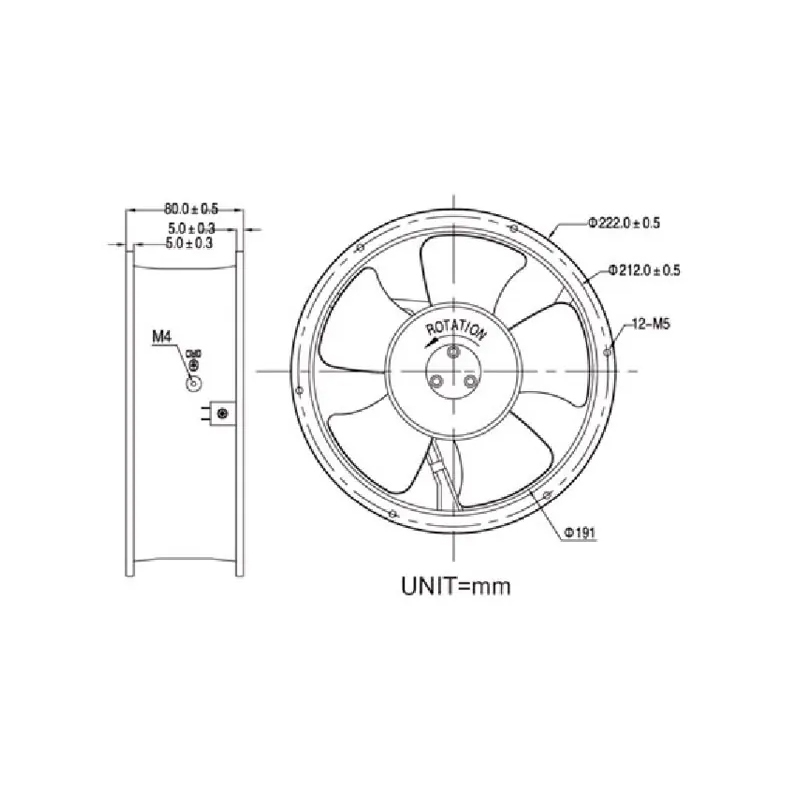 KA2509HA1-2 Original KAKU 110V AC Cabinet Cooling Fan Electrical Cabinet Axial Flow Fan Circular Axial Flow Fan