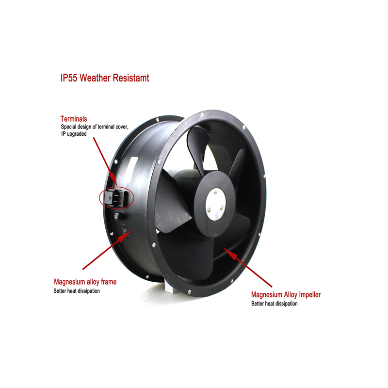 KAKU KA2509HA2-2 220V 25489 high-temperature resistant axial fan  circular cabinet axial fan AC cooling fan