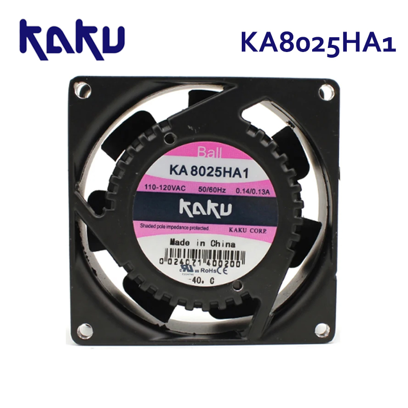 KAKU 8025 110-120V 0.14/13A ball bearing fan 115V AC fan KA8025HA1 super strong wind power widely used