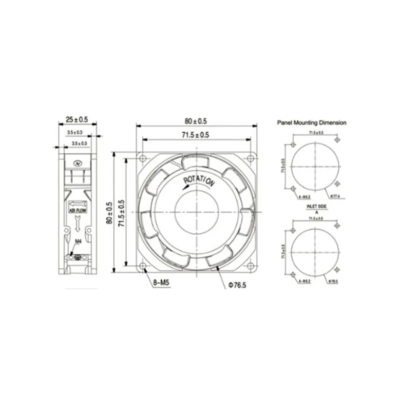 KAKU 8025 110-120V 0.14/13A ball bearing fan 115V AC fan KA8025HA1 super strong wind power widely used