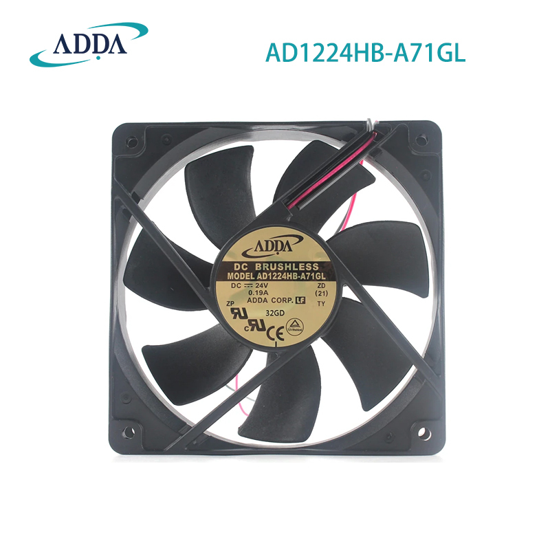 ADDA factory after-sales AD1224HB-A71GL ADDA 24V 0.19A 12025 double ball cooling fan axial flow fan brand