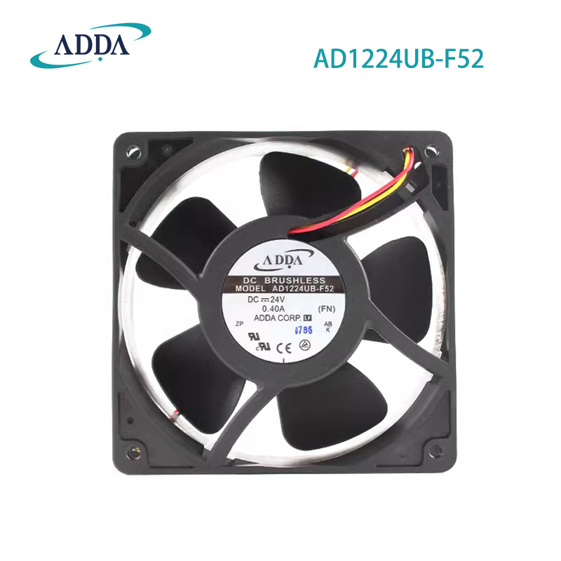 Authentic products in stock ADDA AD1224UB-F52 12038 24V 0.40A inverter cooling fan fan 3-wire 24V axial flow fan ADDA fan manufacturer