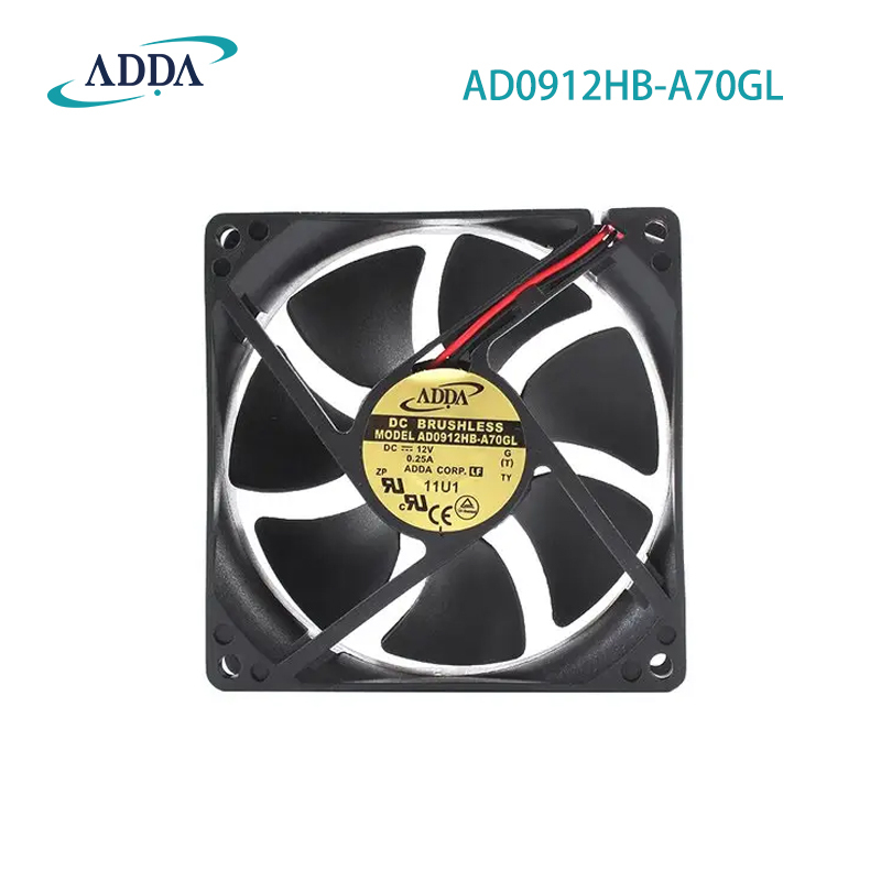 Authentic stock ADDA DC12V 0.25A AD0912HB-A70GL 9CM9225 power fan  two wires axial fan  small axial flow fan