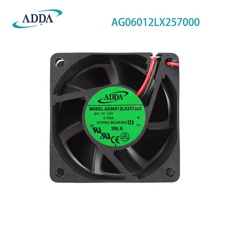 ADDA genuine product 12V 0.09A 6cm small DC axial fan 12V 6025 axial fan chassis fan AG06012LX257000