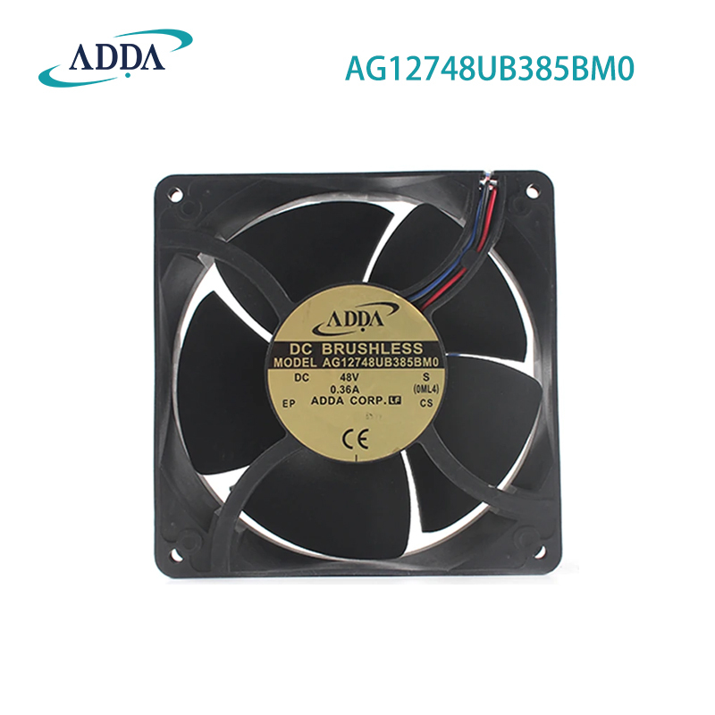 ADDA 12738 127mm 48V Adda Axial Flow Fan Manufacturer Electric Cabinet Box Cooling Fan 0.36A Inverter Cooling Fan AG12748UB385BM0