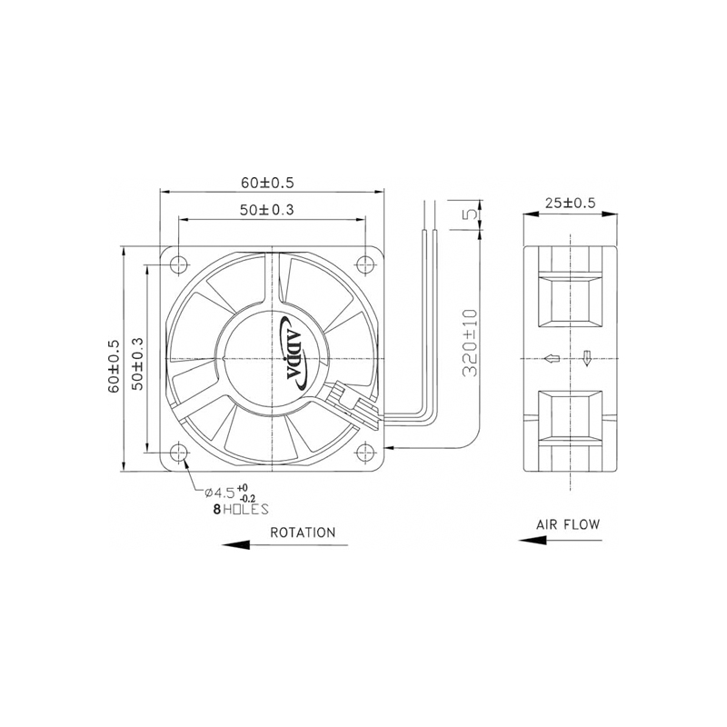 ADDA genuine 6CM 6025 12V 0.23A chassis fan Adda cooling fan manufacturer 12v silent cooling fan AD0612HB-A70GL