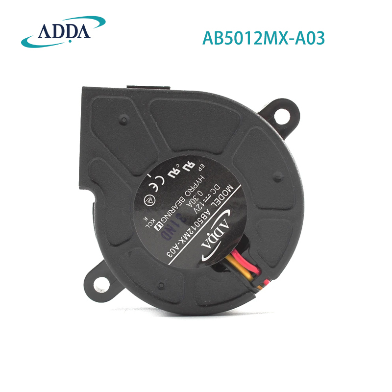AB5012MX-A03 in stock ADDA 5025 12V 0.30A projector turbo drum fan DC cooling fan 5cm axial flow fan