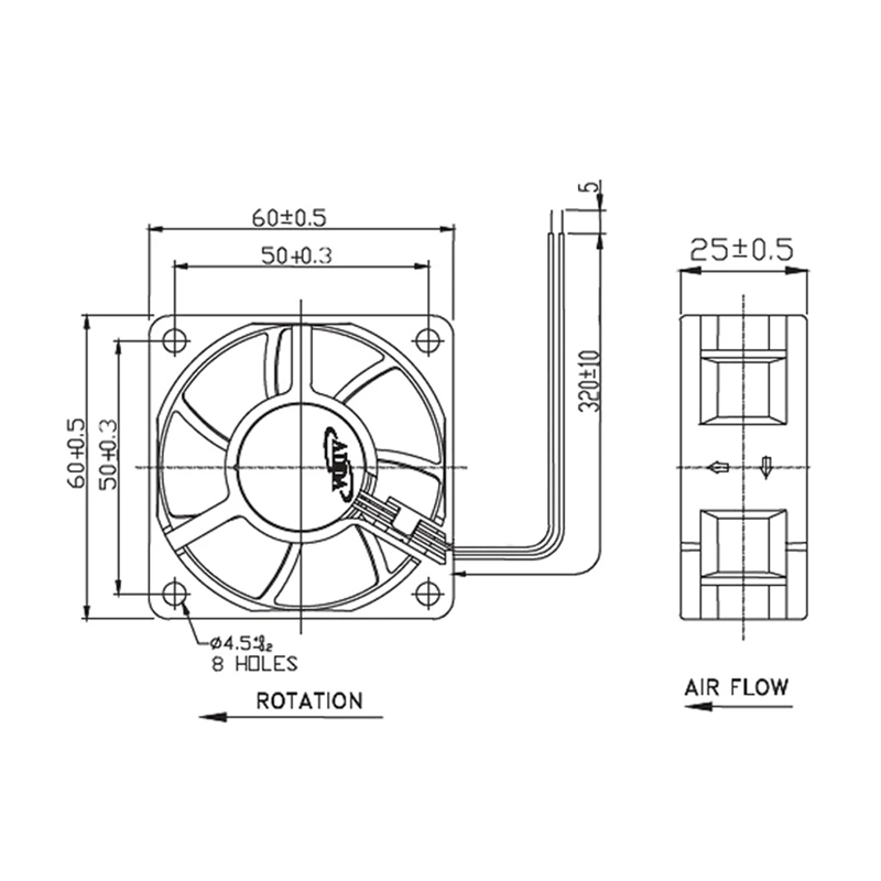 ADDA Genuine in stock AD06012MX25700 6025 DC12V 0.12A 6CM cooling fan frequency conversion cabinet cooling fan