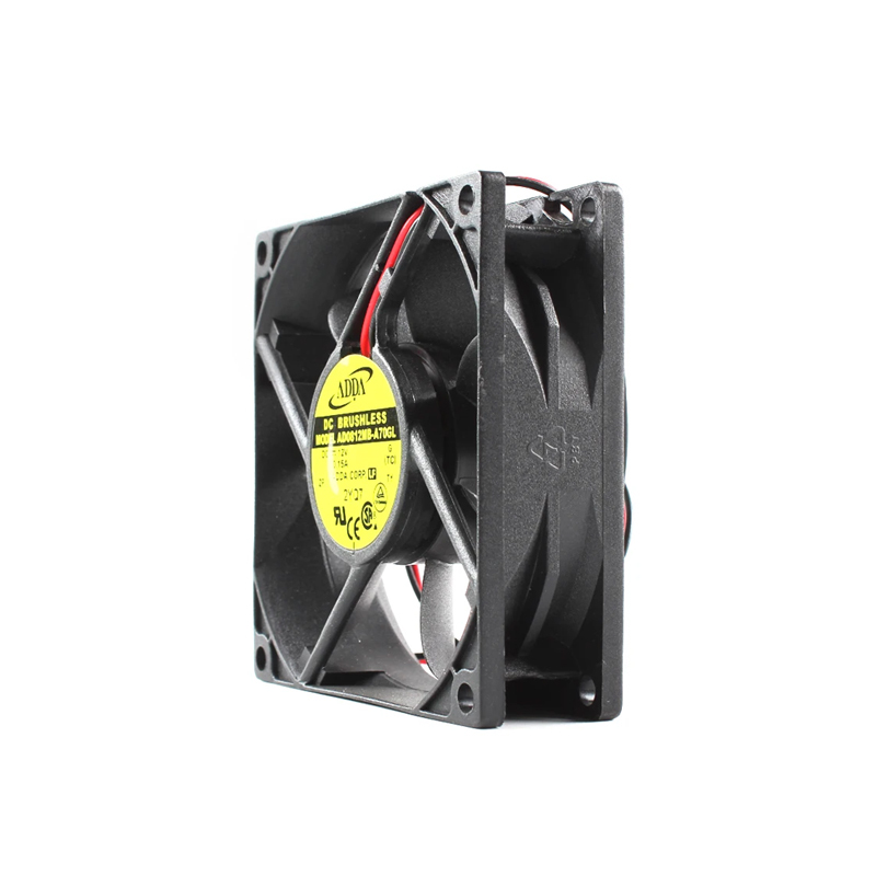 AD0812MB-A70GL ADDA 8025 12V 0.15A 8CM chassis silent cooling fan two wires Axial flow fan passed quality inspection certification