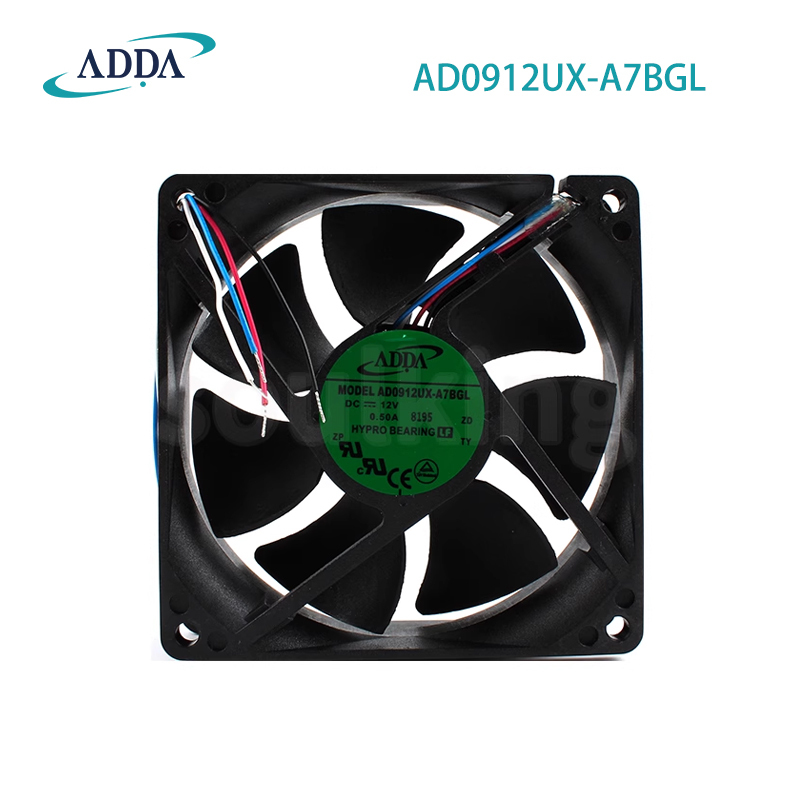 ADDA Genuine in stock  9225 12V small axial flow fan manufacturer temperature controlled PWM cooling fan AD0912UX-A7BGL