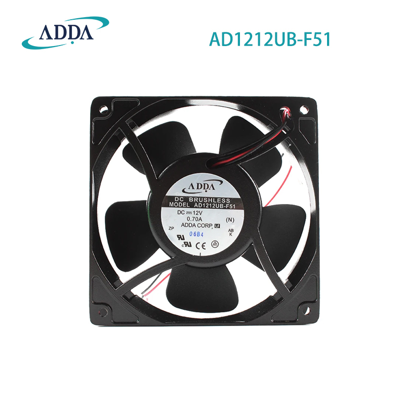 AD1212UB-F51 genuine ADDA fan 12038/12V 0.7A metal frame distribution cabinet cooling fan small axial fan wholesale