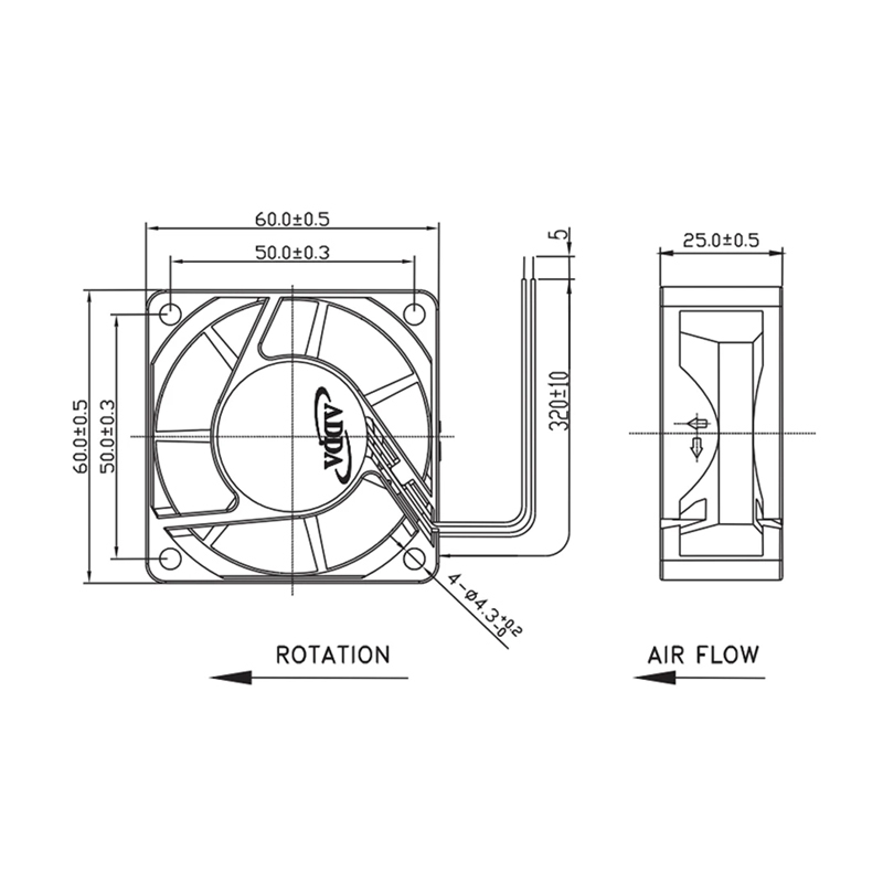 Spot  ADDA  AD0624XB-A71GP  6025 24V 0.18A high air volume chassis cooling fan  6cm cooling fan  industrial dustproof cooling fan
