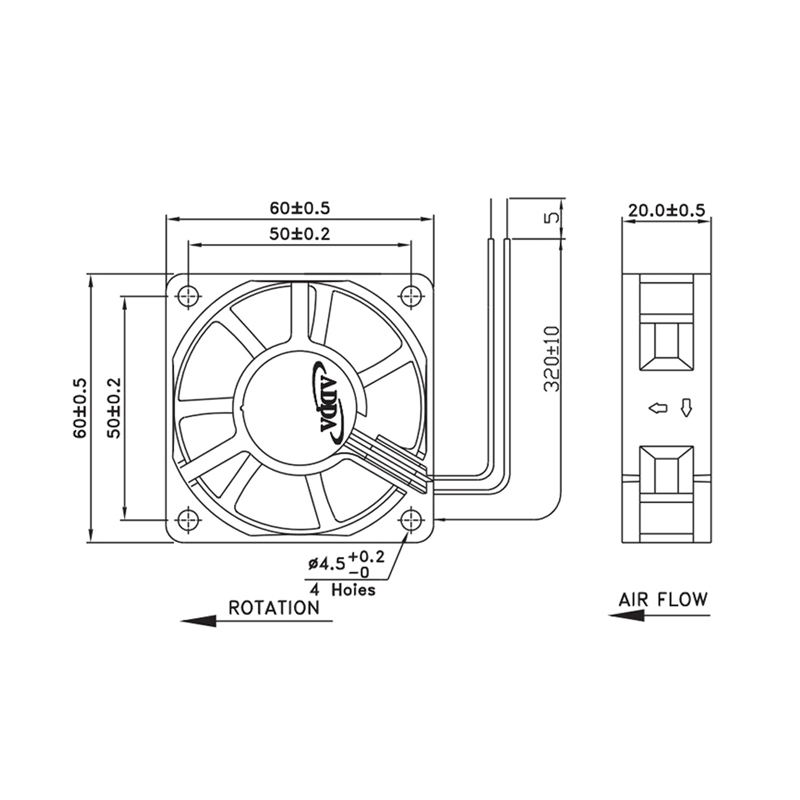Authentic ADDA AD0612HB-C70GL 6020 12V 0.16A 6CM Ball Power Supply Cooling Fan Industrial Axial Fan Server Fan Manufacturer