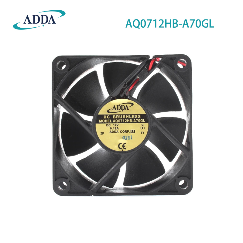 AQ0712HB-A70GL Spot supply ADDA 12V 0.19A 7025 Waterproof Fan Fish Tank Fan High temperature resistant axial flow fan