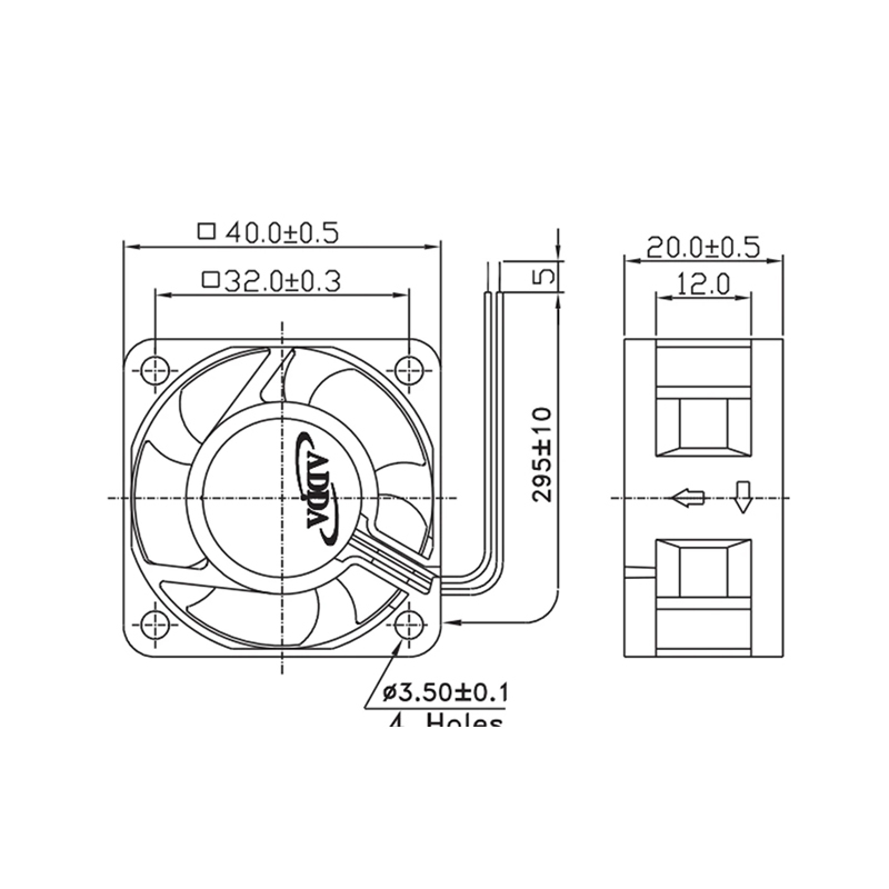Original genuine ADDA AD0405LX-C50 4020 5V 0.14A chassis silent cooling fan industrial axial fan axial fan