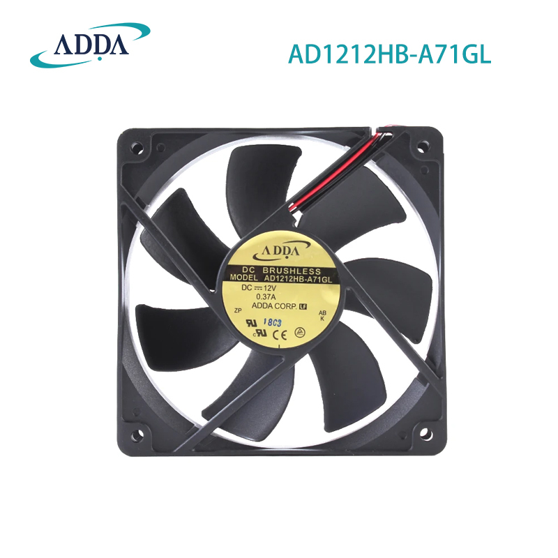 Authentic ADDA AD1212HB-A71GL 12025 12V 0.37A 12CM cooling fan air conditioner cooling fan structure compact and easy to install