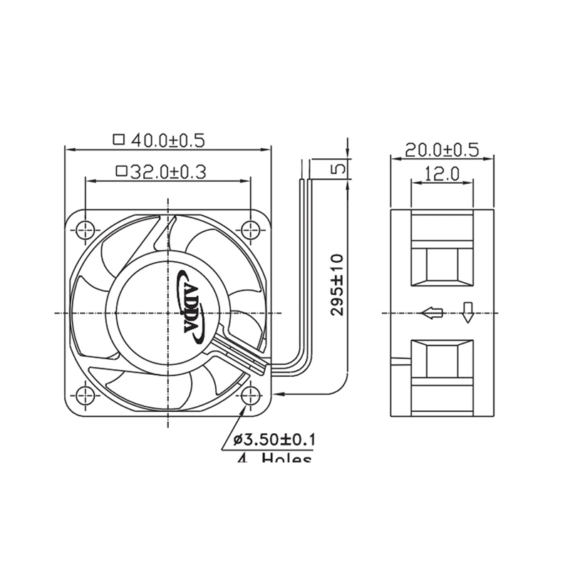 Authentic ADDA AD0412HB-C50 4020 12V 0.10A Silent Monitoring picture recording fan Industrial Server Fan High Speed Small Fan