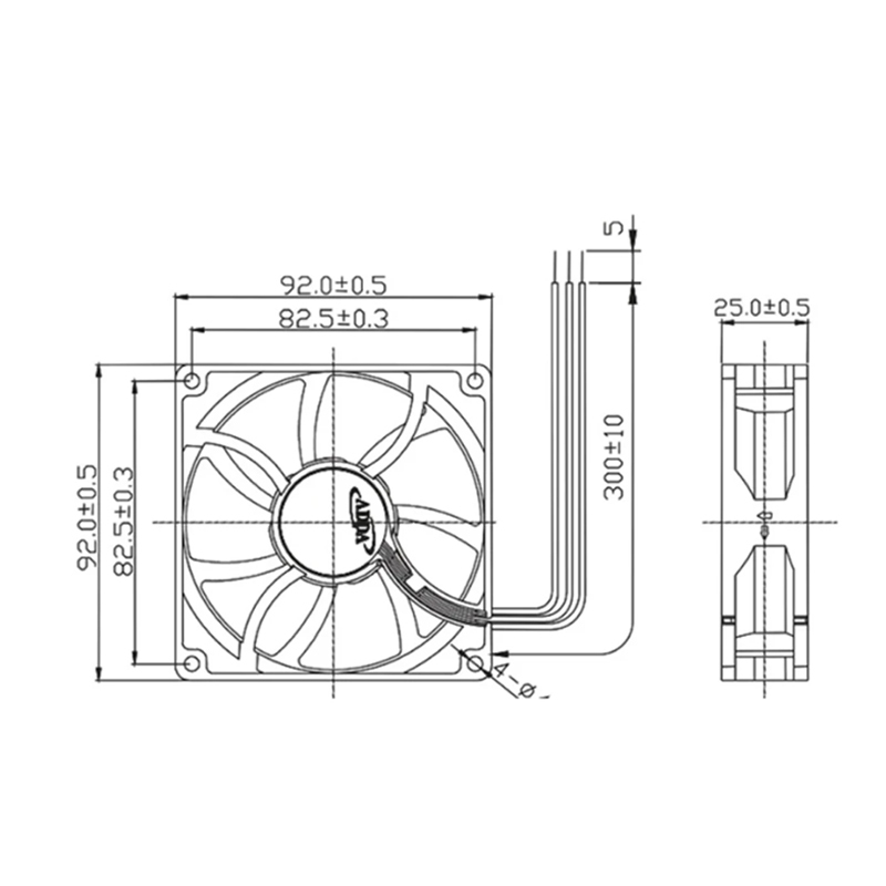 ADDA 9225 24V Industrial Cooling Fan Case Fan AG09224MX257010 Adda Brushless Fan DC Fan Manufacturer