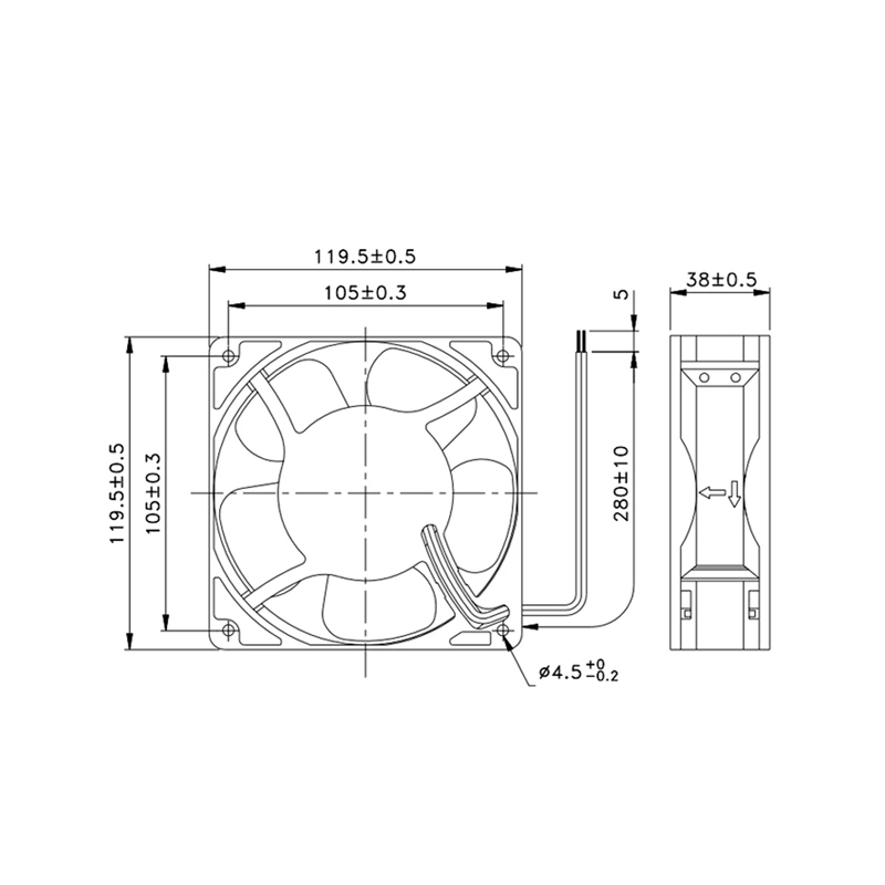 Authentic ADDA AD1224HB-F51 12038 24V 0.32A frequency converter cooling fan ball axial fan server fan chassis axial fan