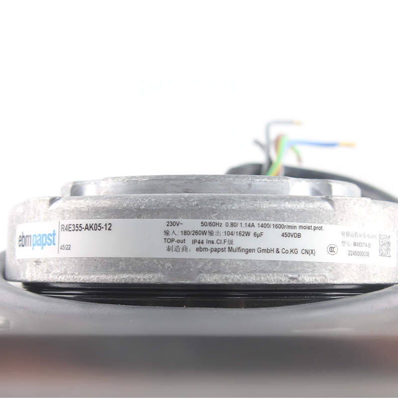 Ebmpapst R4E355-AK05-12 355mm 230V 60HZ 260W 1.14A 1600RPM AC Centrifugal Fan Cooling Fan for Air Purification