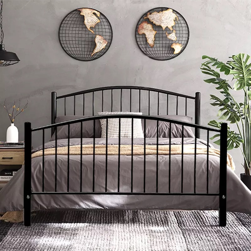 Steel bed for apartment, home