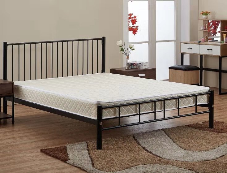 Steel bed for apartment, home