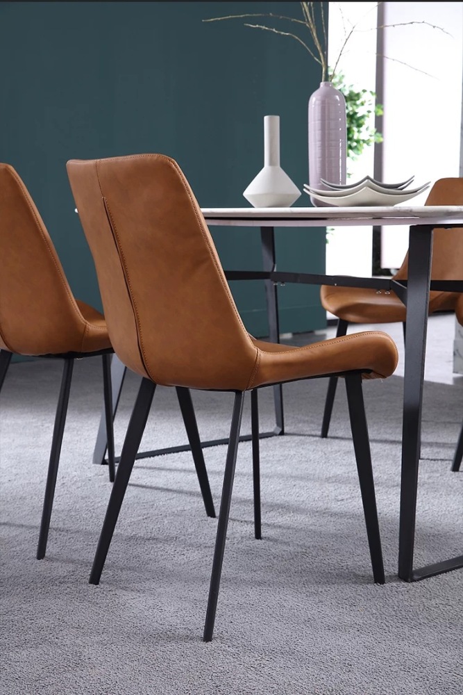 Cheap Modern high back leather covered dining room furniture Dining Chairs