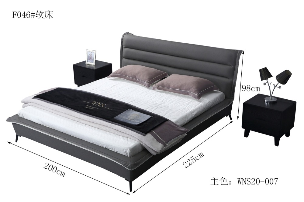 French Elegant Home King Queen size Bed of wooden Furniture 5 star bed