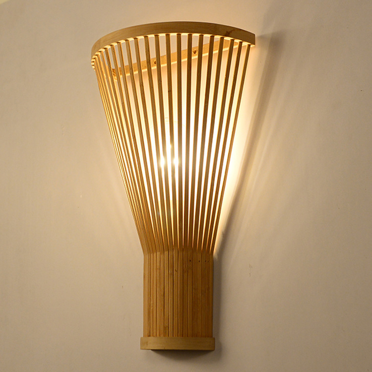 wooden design wall lamp guest house