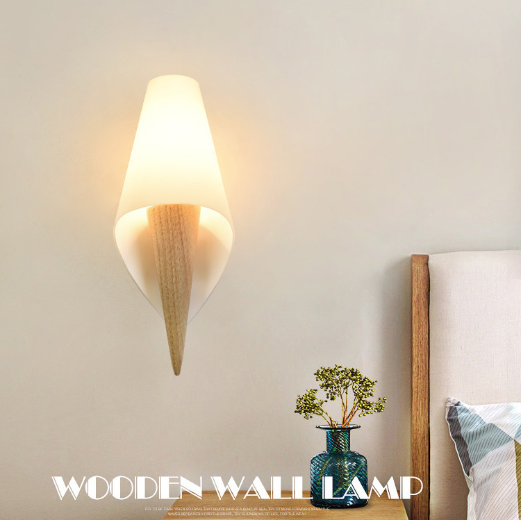 wooden wall lamp design guest house