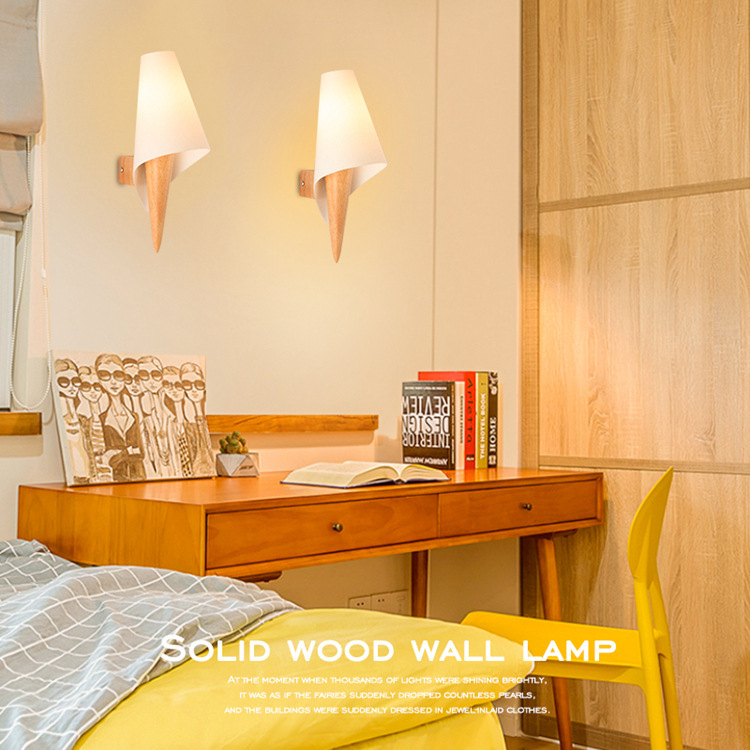 wooden wall lamp design guest house