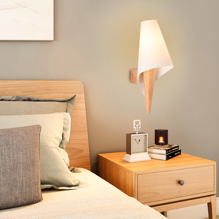 wooden wall lamp design guest house
