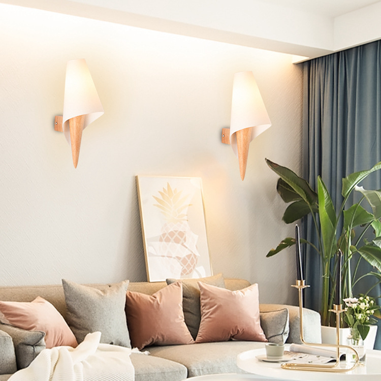 wooden wall lamp design guest house