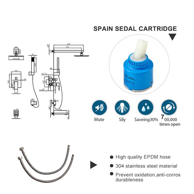 wall-mounted shower/bath mixer
