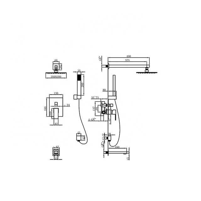 wall-mounted shower/bath mixer
