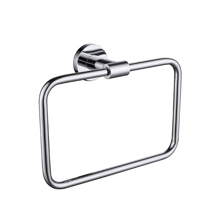 Square towel ring, brass ss material, hotel project