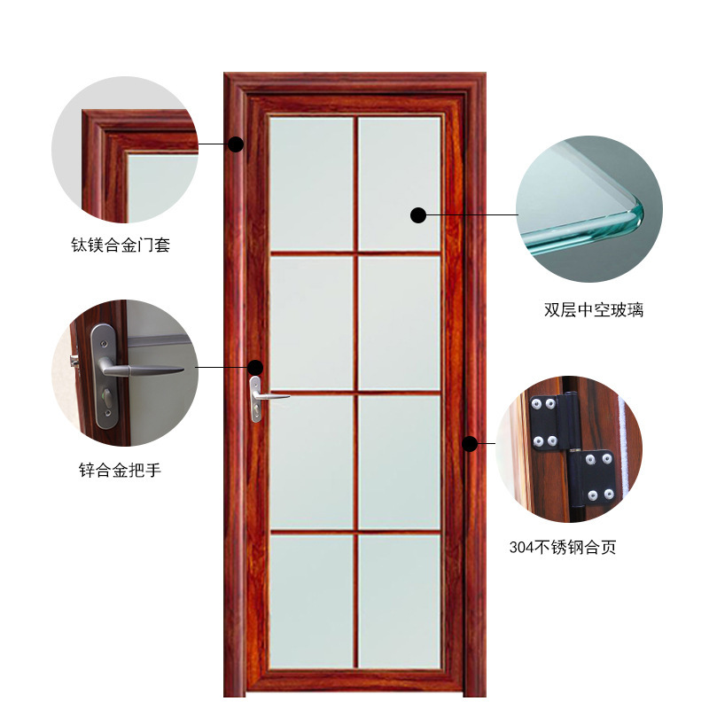 Aluminum toilet door