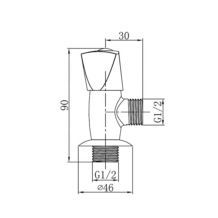 angle valve brass chorme plated