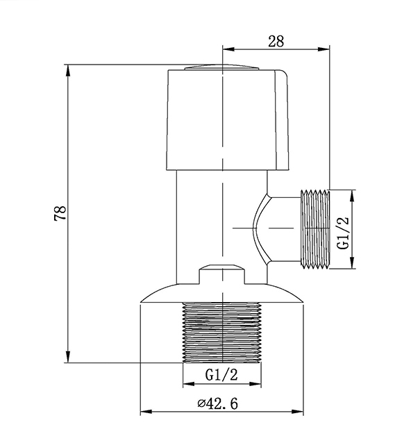 angle valve Brass Chrome Plated Angle Cock Valve for cold water and hot water