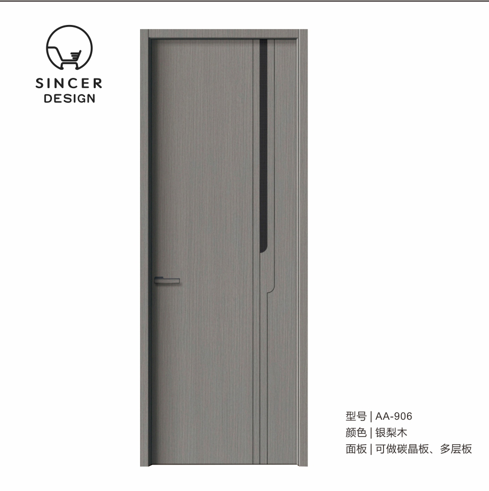 Wooden Plastic Fire Proof Soundproof House Interior Slab Doors