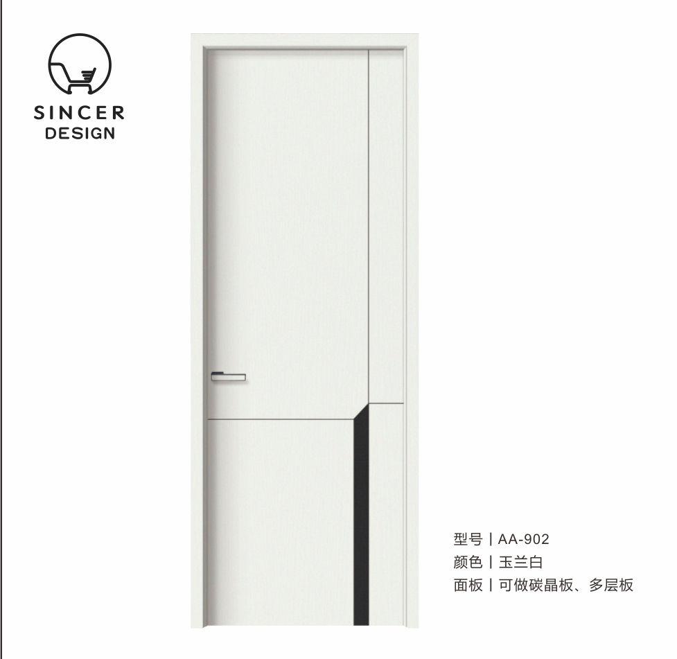 Low Price Luxury Wooden Water Resistant Bathroom WPC Doors For Home