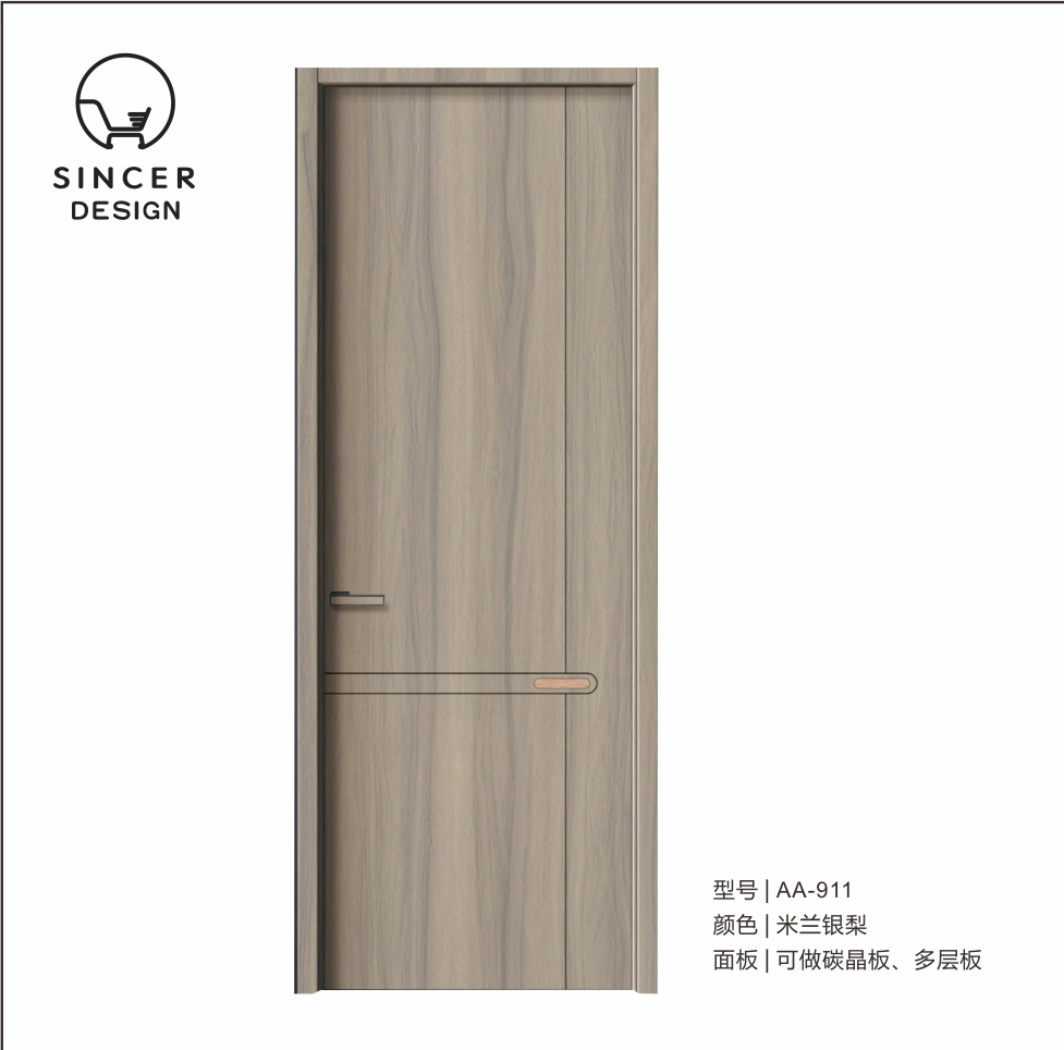 Wholesale PVC Laminated Waterproof Interior Modern Bedroom Doors