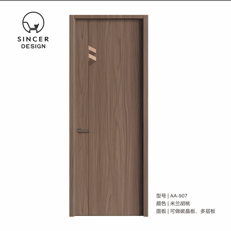 Morden Security Simple Design Wooden Interior Door Panel For Living Hotel
