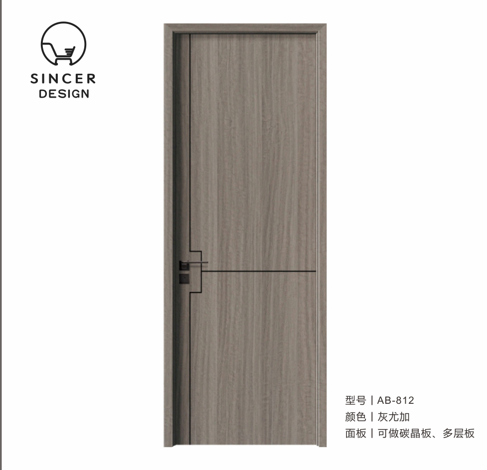 Simple Superior Quality Luxury Design Bathroom Entry Wooden Door